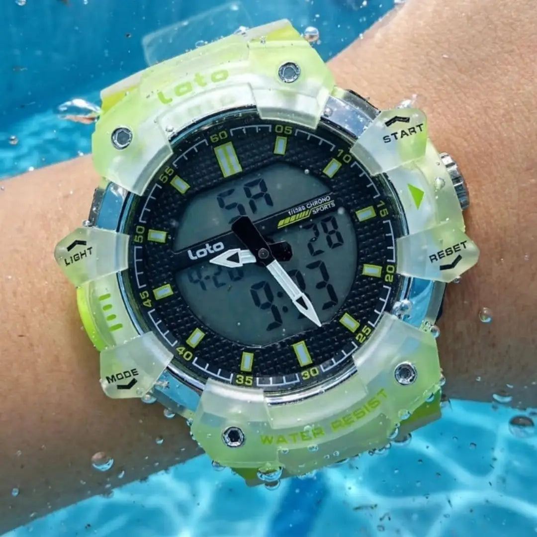 Dual Loto Análogo Digital Sport Sumergible/Azul