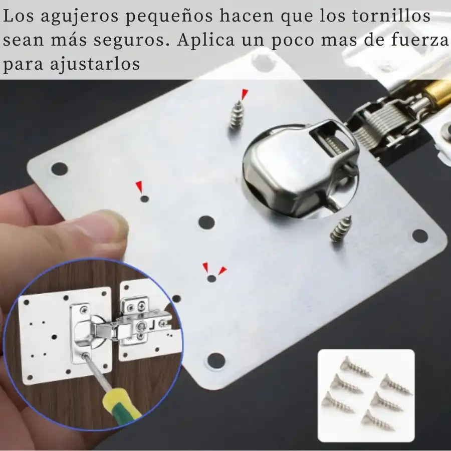 🔩 KIT REPARADOR DE BISAGRAS PRO x 8 UND + TORNILLOS GRATIS | No esperes más al carpintero