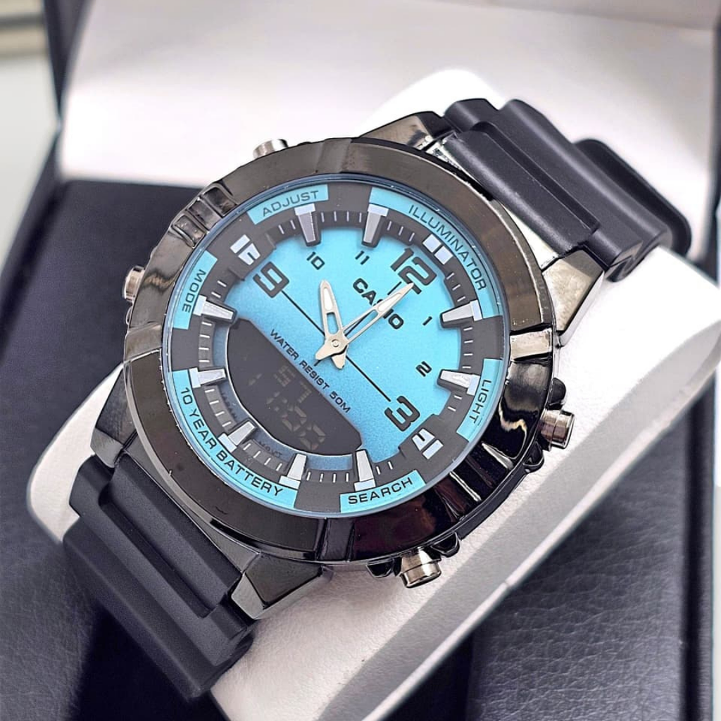 RELOJ CASIO AMW-874A-AZUL/NEG Analógico Digital