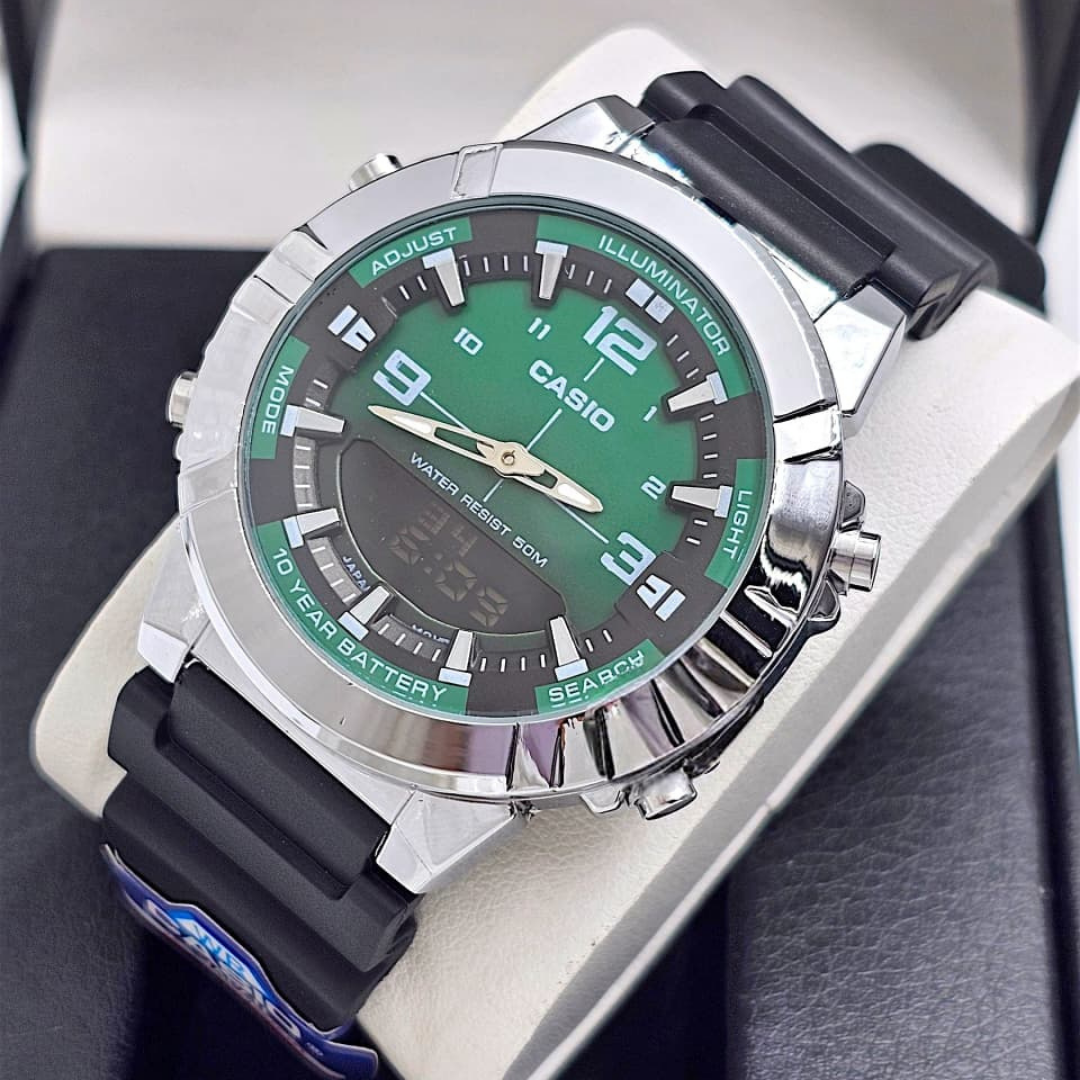 RELOJ CASIO AMW-873A-BLANC/PLAT Analógico Digital